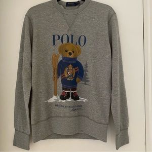 NWT NEW Polo Ralph Lauren Bear Skiing Ski Sweatshirt